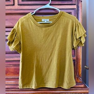 Madewell Short Sleeve Shirt Size XS 🍂🍁Perfect Fall Color
